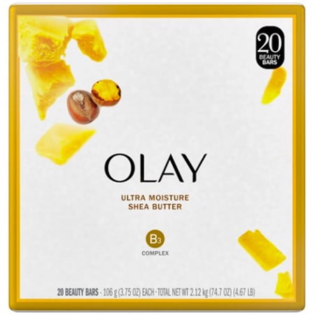 OLAY Ultra Moisture with Shea Butter Bar Soap, 3.75 oz bars, 6 ea (Pack of 3)