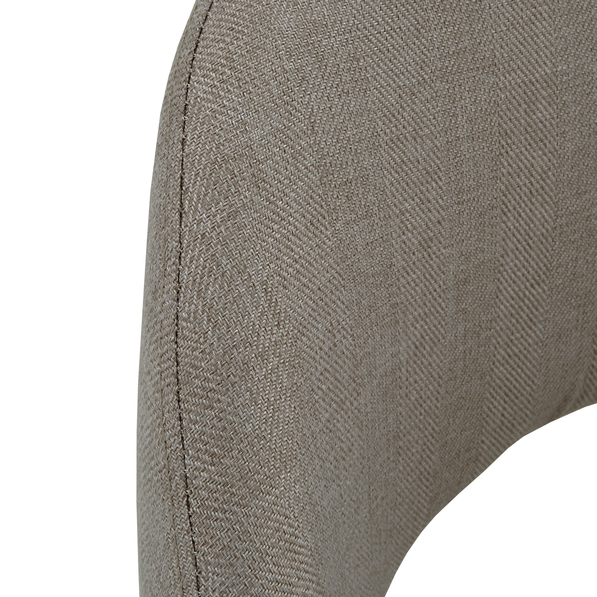 Weston Home Brando Upholstered Dining Chairs with Black Legs, Set of 2, Dark Gray