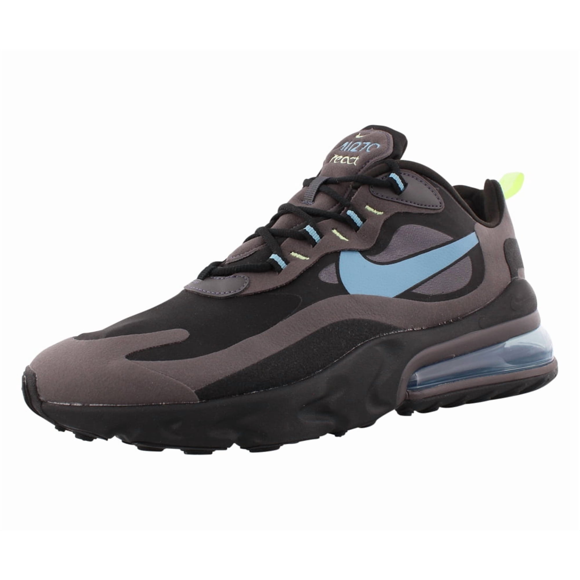 Nike Air Max 270 React Mens Shoes Size 11, Color: Black/Cerulean/Thunder Grey