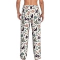 thumbnail image 3 of Xecao Black Cat And Snake Men's Straight Lounge Pajama Pants: The Ultimate in Comfortable Sleepwear, 3 of 9