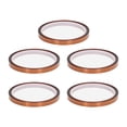 thumbnail image 1 of Cinta de poliimida de 5 piezas, aislante antiestático para altas temperaturas, longitud de 33 metros, 8 mm/0,31 pulgadas de ancho., 1 of 14