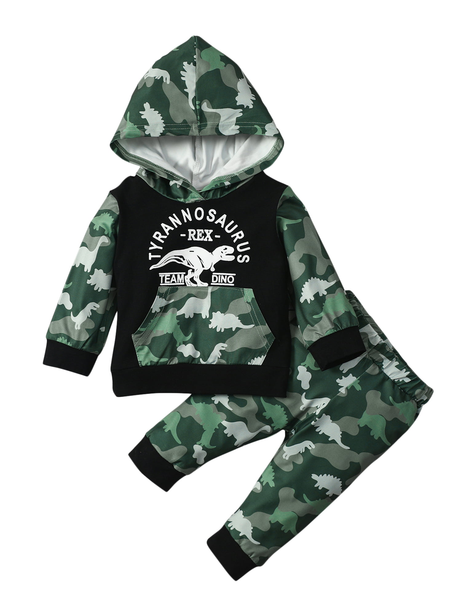 Toddler Infant Baby Boy Kid Camo Hoodie Long Pants Outfits Clothes Set Tracksuit 