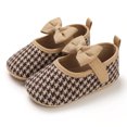 thumbnail image 2 of uvwlwu Baby Walking Shoes,Spring And Autumn Children Toddler Shoes Girls Flat Bottom Non Lightweight Comfortable Bow Houndstooth Hook Loop,Toddler Shoes(Size:12-18 Months), 2 of 9