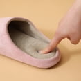 thumbnail image 7 of uublik Womens Fuzzy Slippers Memory Foam Close-Toe Slippers Soft Fleece Indoor Shoes Indoor/Outdoor Slippers, Pink, 7 of 7