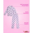 thumbnail image 2 of Sweet & Sassy Girls' Flannel Fleece Pajamas - 4 Piece Long Sleeve Button Down Shirt and Pants Sleepwear Pants Set (4-16), 2 of 7