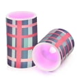 thumbnail image 7 of Yayeee Flameless Candles with Remote Flickering Battery Operated Multi Color Changing, Green Plaid, 7 of 7