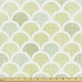 thumbnail image 1 of Fish Scale Sofa Upholstery Fabric by the Yard, Pattern of Curves with Mesh in Green Shade Pastel Color Tile, Decorative Fabric for DIY Home Accents, 10 Yards, Olive Green Pale Green by Ambesonne, 1 of 4