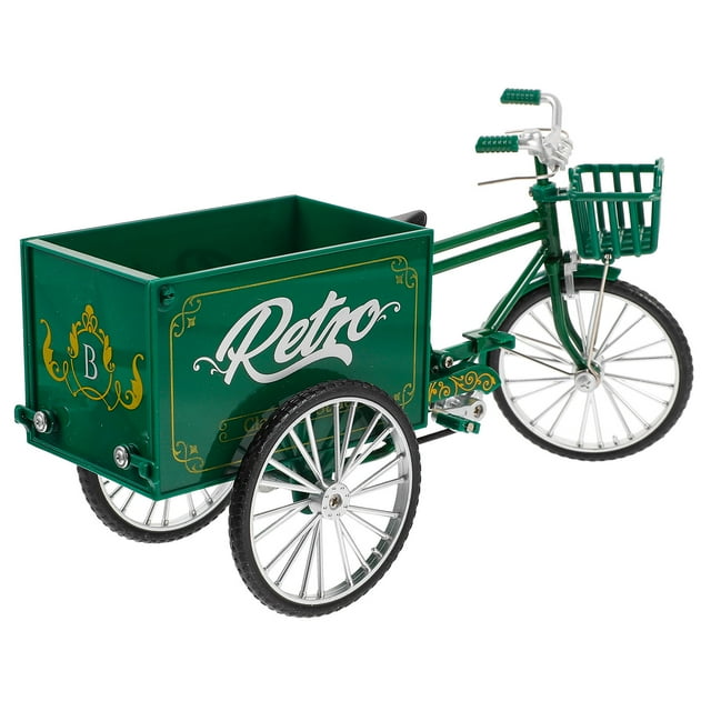 HEALEEP Ornement Rétro Décoration de Bureau Modèle de Tricycle Alliage de Zinc Collection 1ensemble