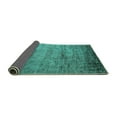 thumbnail image 2 of Ahgly Company Indoor Rectangle Solid Turquoise Blue Modern Area Rugs, 2' x 4', 2 of 4