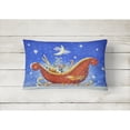 thumbnail image 2 of Christmas Santas Sleigh by Roy Avis Canvas Fabric Decorative Pillow, 2 of 3