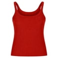 thumbnail image 5 of NIEWTR Women Summer Boho Tie Front Lace Trim Tank Tops Beach Button Down Top Sleeveless Mesh Chiffon Crop Tops Clothes Womens Tank Summer Tank (XL,A145-Red), 5 of 7