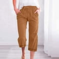 thumbnail image 1 of Capri Pants for Women, Loose Drawstring Drawstring Large 3/4, 1 of 5
