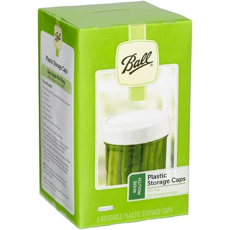 Ball Plastic Storage Caps 8 Pkg Wide Mouth Walmart Com Walmart Com