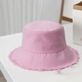 thumbnail image 3 of CoCopeanut Topi Ember Rumbai Datar Wanita Kasual Korea Fashion Katun Baru Topi Nelayan Topi Wisata Pantai Hadiah Topi Matahari Sejuk untuk Wanita, 3 of 5