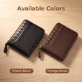 thumbnail image 6 of Men's Zipper Bifold Wallet, Woven Synthetic Leather with ID Window and Coin Pocket, 6 of 6