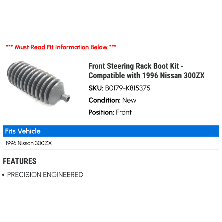 【chirorunn商品】 Front Steering Rack Boot Kit - Compatible with 1996 Nissan