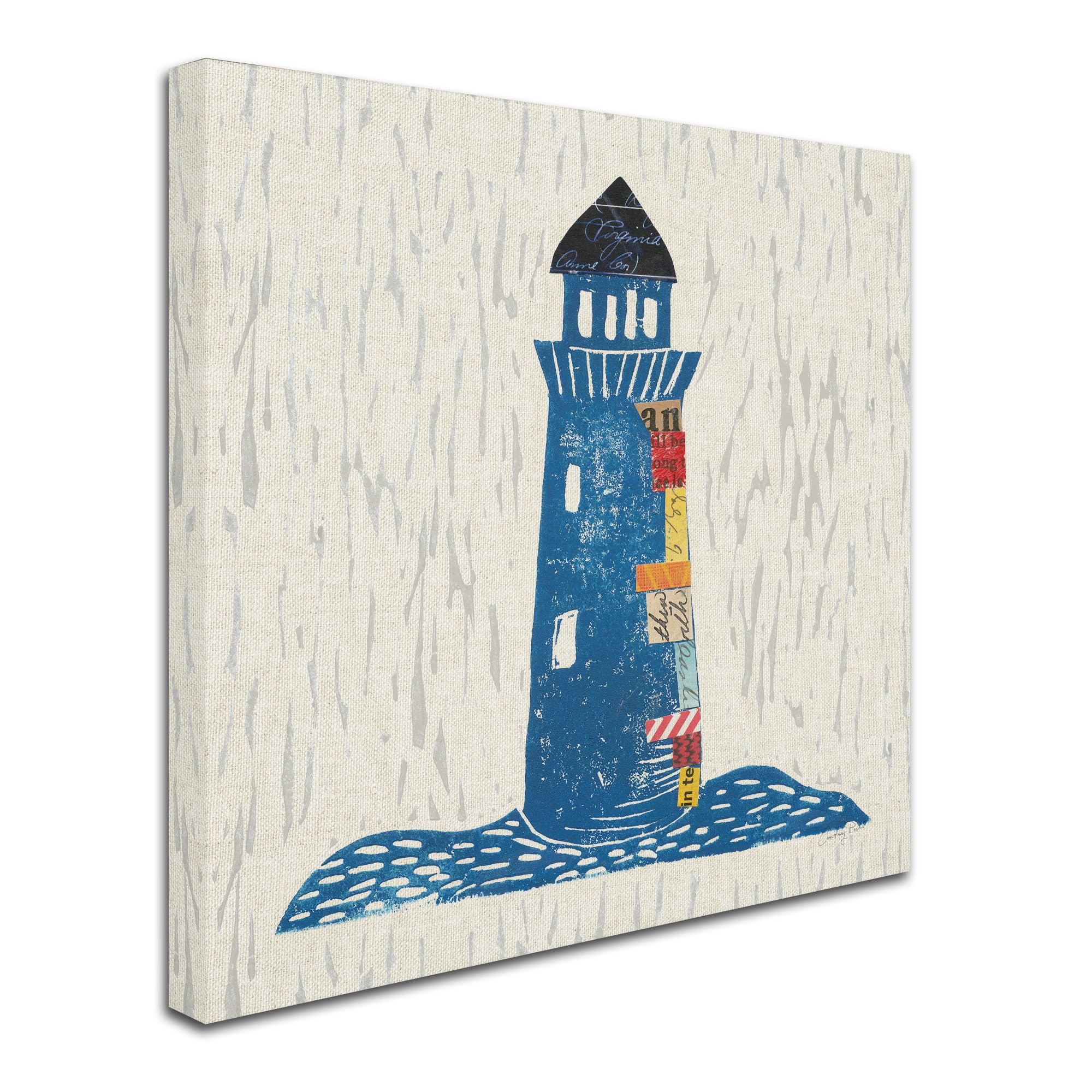 Trademark Fine Art 'Nautical Collage II on Linen' Canvas Art by Courtney Prahl