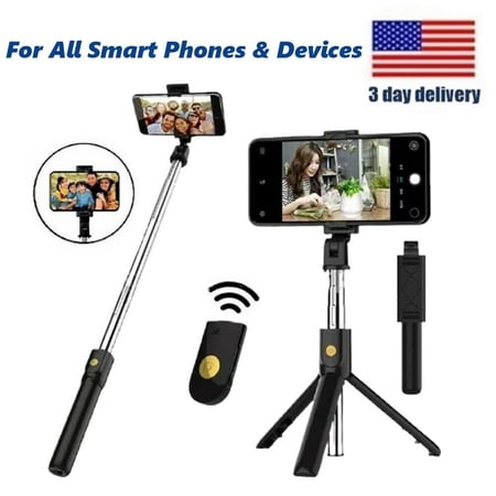 Portable Travel Selfie Stick Tripod With Remote For All Iphone  Multifunctional Wireless Bluetooth Phone Selfie Stick  Extendable Android Phone Selfish Selfy Stick Holder Tripod
