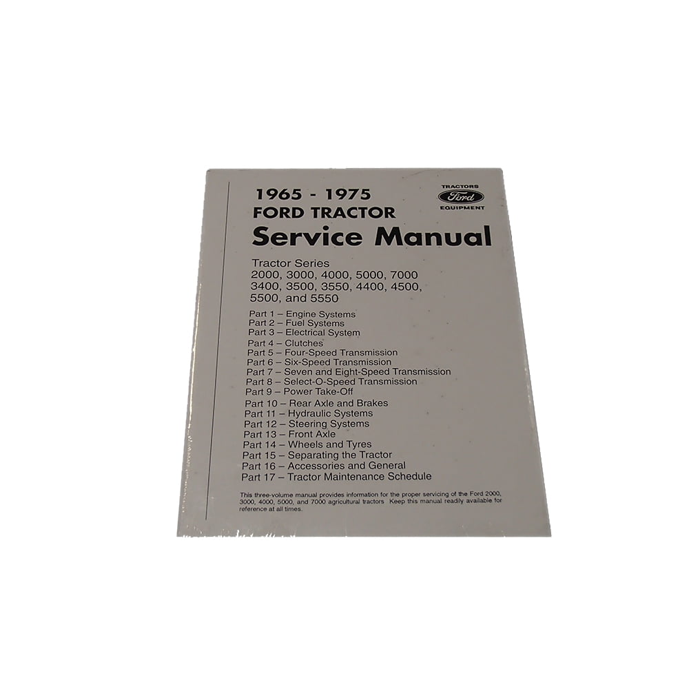 65FTSM Tractor Service Manual For Ford 2000 3000 4000 5000 7000 3400 3500 3550 - Walmart.com
