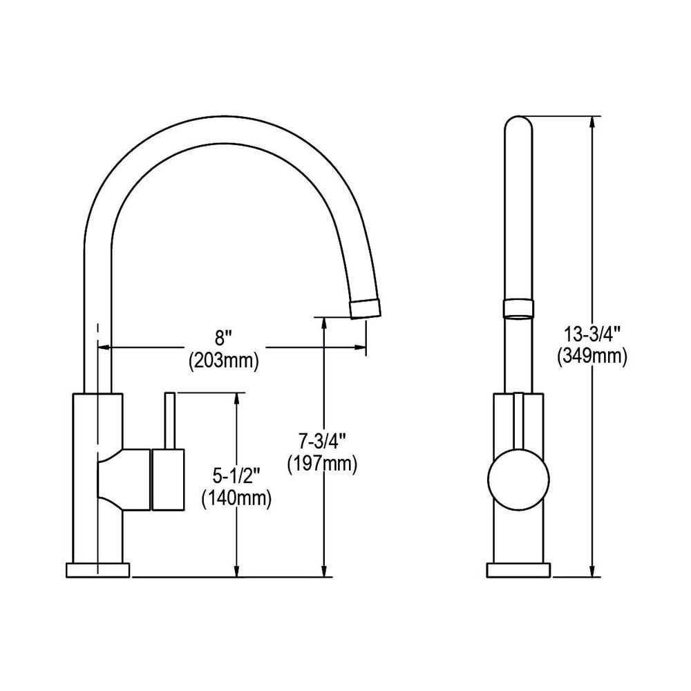 Elkay LK7921SSS Allure Single Hole Kitchen Faucet w/ Lever Handle Satin (Stainless Steel)