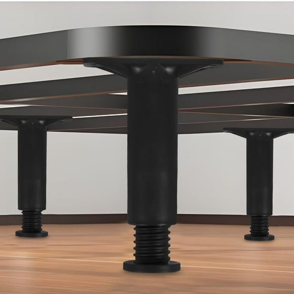 VERDANVERSE 1Jgo Patas De Soporte Para Muebles Ajustables Con Antimovimiento En Negro