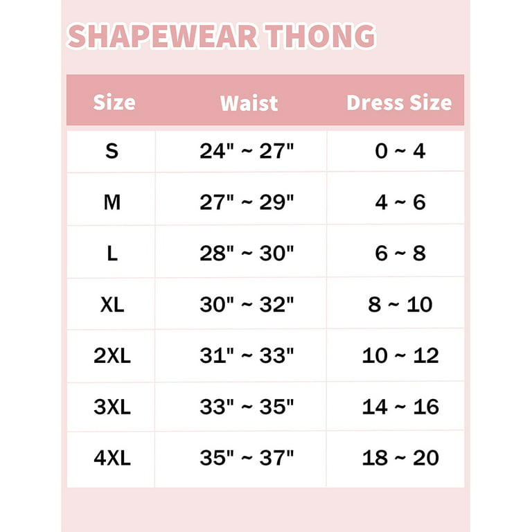 JELLYOGA Tummy Control Thong Shapewear for Women Body Shaper