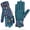 Leaf Blue, variant on HOMEIORA 1 Pair Leather Gardening Gloves for Women - Working Gloves for Weeding, Digging, Planting, Raking and Pruning, M