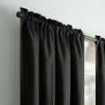 thumbnail image 3 of Eclipse Samara Solid Blackout Curtains, Single Curtain Panel, 54 Inch Long Blackout Curtains, 37" W x 54" L, Black, 3 of 7