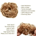 thumbnail image 3 of Curly Hair Bun Messy Synthetic Chignon Hairpiece Hair Bun Extensions 4T12# Darkest Brown To Brown Auburn, 3 of 5