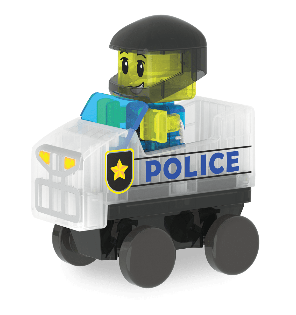 MAGNA-TILES® Police Patrol 20-Piece Magnetic Construction Set, The Original Magnetic Building Brand
