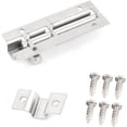 thumbnail image 2 of HSHDLDF 10Pcs 50mm/2" Stainless Steel Security Interior Exterior Door Window Latch Sliding Lock Barrel Slide Bolt Gate Lock Hasp, 2 of 4