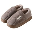 thumbnail image 4 of Rokment Mens Slippers Winter Warm Platform Memory Foam Bedroom House Shoes Slip on Snow Boots Home Booties for Indoor Outdoor A Size 8, 4 of 5