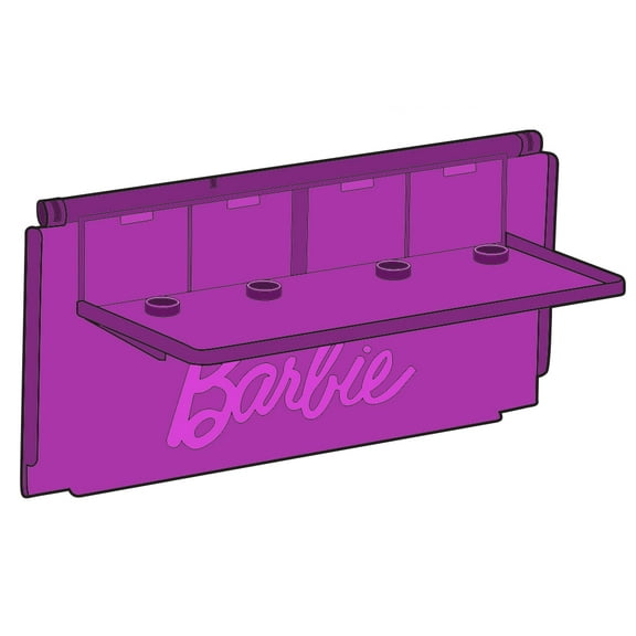 Replacement Parts for Barbie Doll Fresh 'n Fun Foodtruck Playset - GMW07 ~ Replacement Attachable Purple Table / Bar