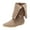 Beige, variant on Women Suede Flat Mid Calf Boots Pointed Toe Low Heel Fashion Casual Fall Winter Tall Boot