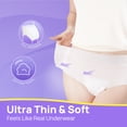thumbnail image 5 of SUNKISS Ultra Thin Incontinence Underwear for Women, Fast-Absorbing & Super Soft Postpartum Diapers, Disposable Adult Pull Ups, XXLarge, 80 Count, 5 of 8