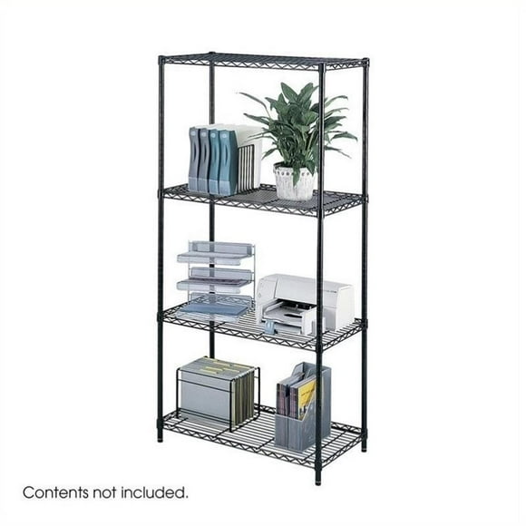 Safco 36"x18" Industrial Wire Shelving in Black