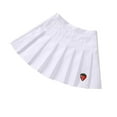 thumbnail image 4 of SGFCWSX Girls Pleated Mini Skirt, Kids Preppy Graphic Casual Skirt White Size 3-4 Years, 4 of 4