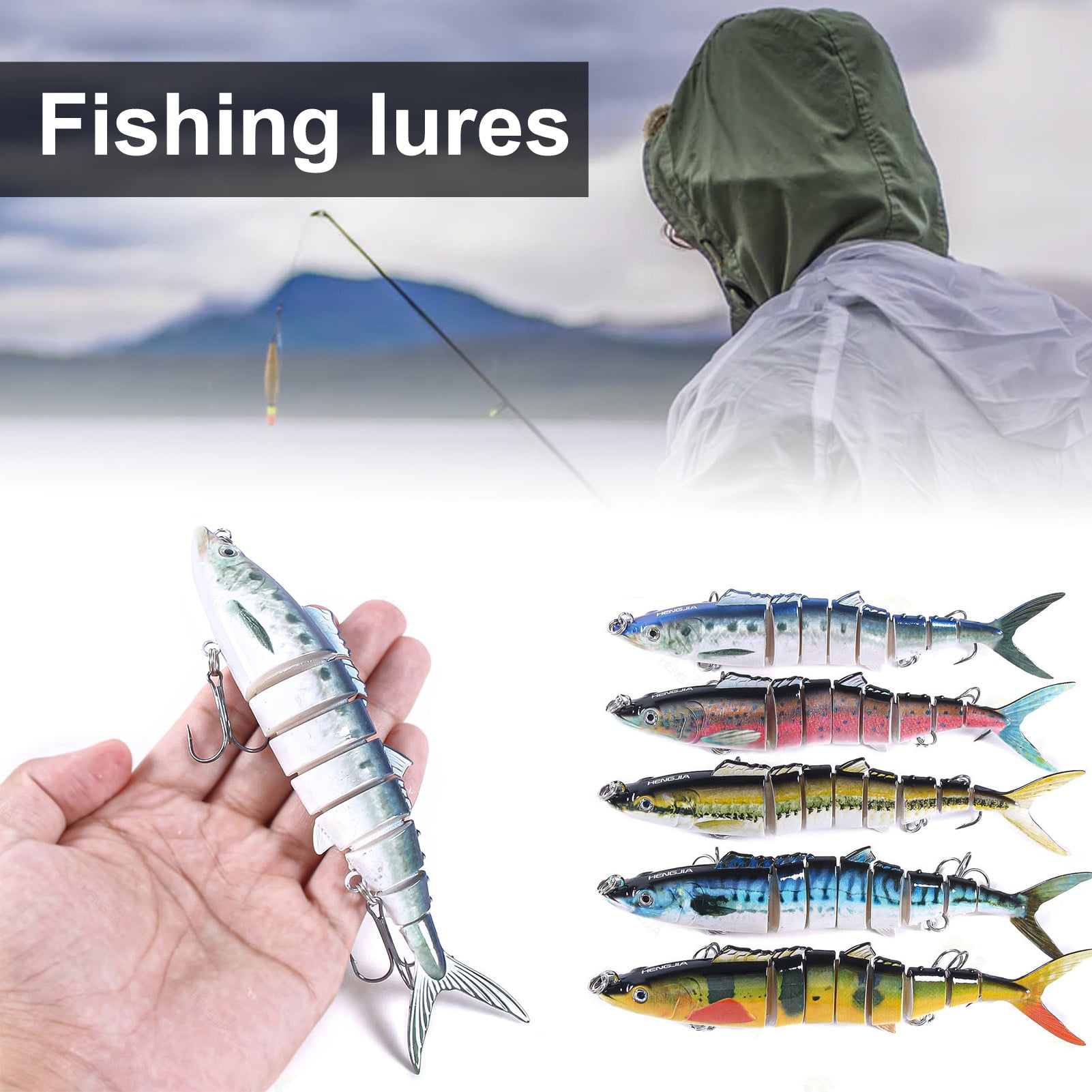 Opolski 17 8cm 38g Bait Strong Load Bearing Limit Long Service Life Abs 8 Segment Fishing Lure For Fresh Water Walmart Com