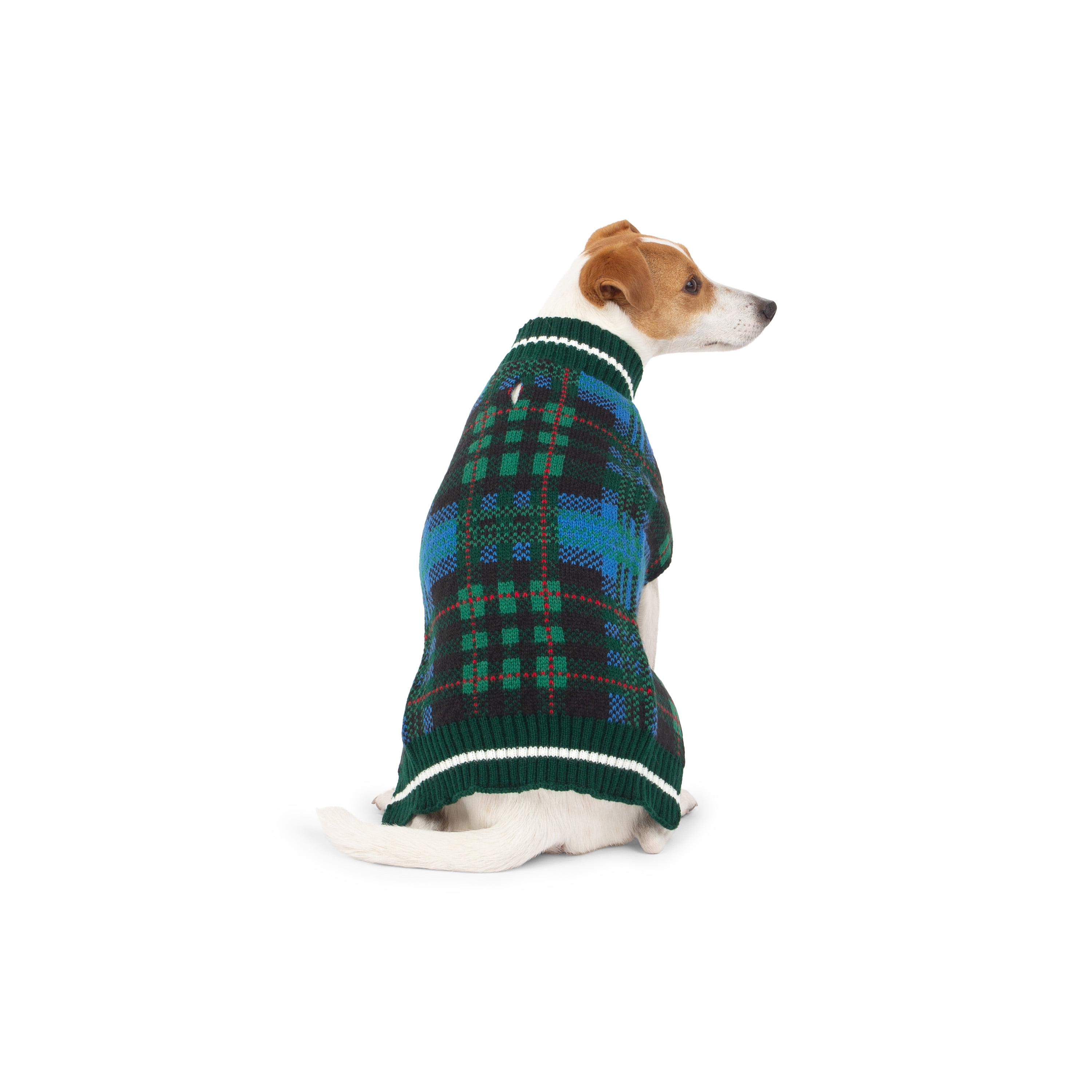 One Paw, Holiday Plaid Sweater, Dog Sweater, Classic Plaid Pattern, ONEPAW EX HOLIDAY SWEATER