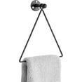 thumbnail image 1 of Modern Wall Mounted Triangle Metal Bathroom Kitchen Hand Towel Bar Rack Black, 1 of 6