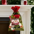 thumbnail image 4 of Personalized Velvet Christmas Stocking with Gold Embroidery – Custom Name Knit Design with Faux Fur Cuff & Hidden Pocket – Eco-Friendly Holiday Mantel Decor, 4 of 5