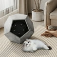 thumbnail image 2 of Pefilos 26" Wooden Cat House, Cat Nest Condo for Large Indoor Cats Kitten Hidden Cave Cat Bed Furniture, Gray, 2 of 7