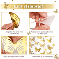 thumbnail image 3 of 144 pcs Decoracion Mariposas 3D Para Pared Color Dorado, 3 of 5