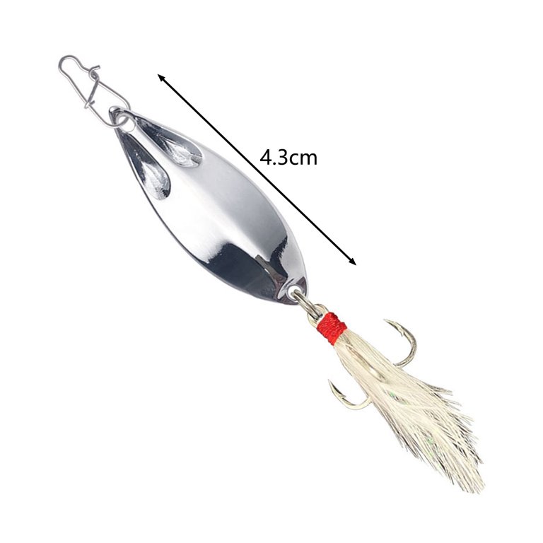 UDIYO 4.3cm/10g Sequin Bait Treble Hook Sharp Feather Design