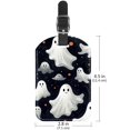thumbnail image 6 of Square 2Pack PU Leather Halloween Ghost Cruise Luggage Tag with Privacy Cover and Name ID Tag for Travel Handbags Backpacks Luggage Tags, 6 of 6