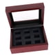 thumbnail image 1 of Caja de dos tipos para anillos rojos, estuche para anillos de campeonato, joyas, pendientes y pastillas. 9 hoyos, 1 of 7