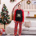 thumbnail image 2 of Odeerbi Christmas Pajamas for Family Holiday Long Sleeve Family Christmas Pajamas Matching Sets Dad Printed Loungewear Top Pants Set Two-Piece Sleepwear Xmas PJs Set Red, 2 of 6