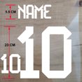 thumbnail image 3 of Conjuntos de nombres de fútbol para adultos Número personalizado 10# 7# 20# 7# Alto 23/10cm Adhesivo de transferencia caliente Kits de fútbol Camisetas Número Parche para planchar, 3 of 5