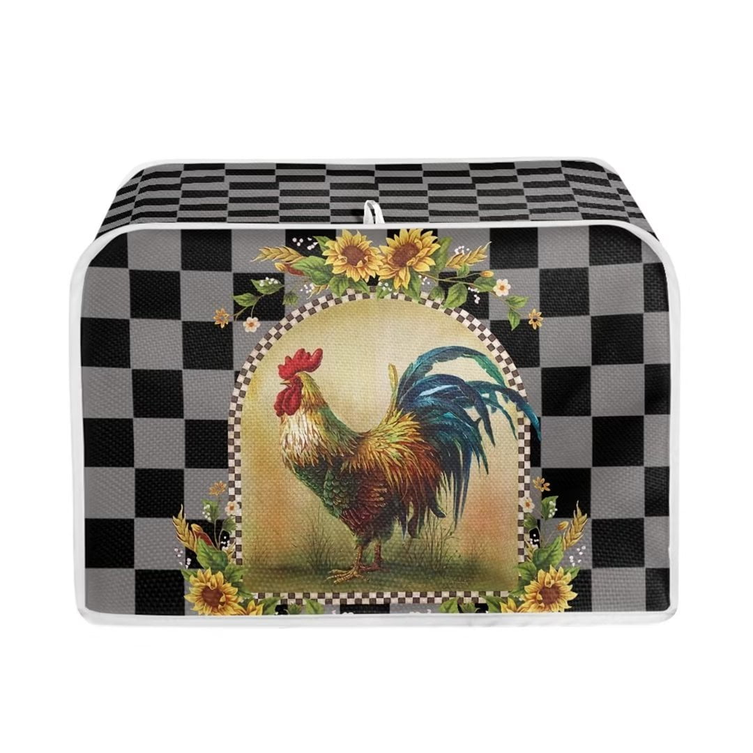 Renewold 4 Slice Toaster Cover Rooster Sunflower Wide Slot Bread Maker