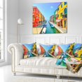 thumbnail image 5 of DESIGN ART Designart 'Colorful Burano Island Canal Venice' Landscape Fleece Throw Blanket, 5 of 5